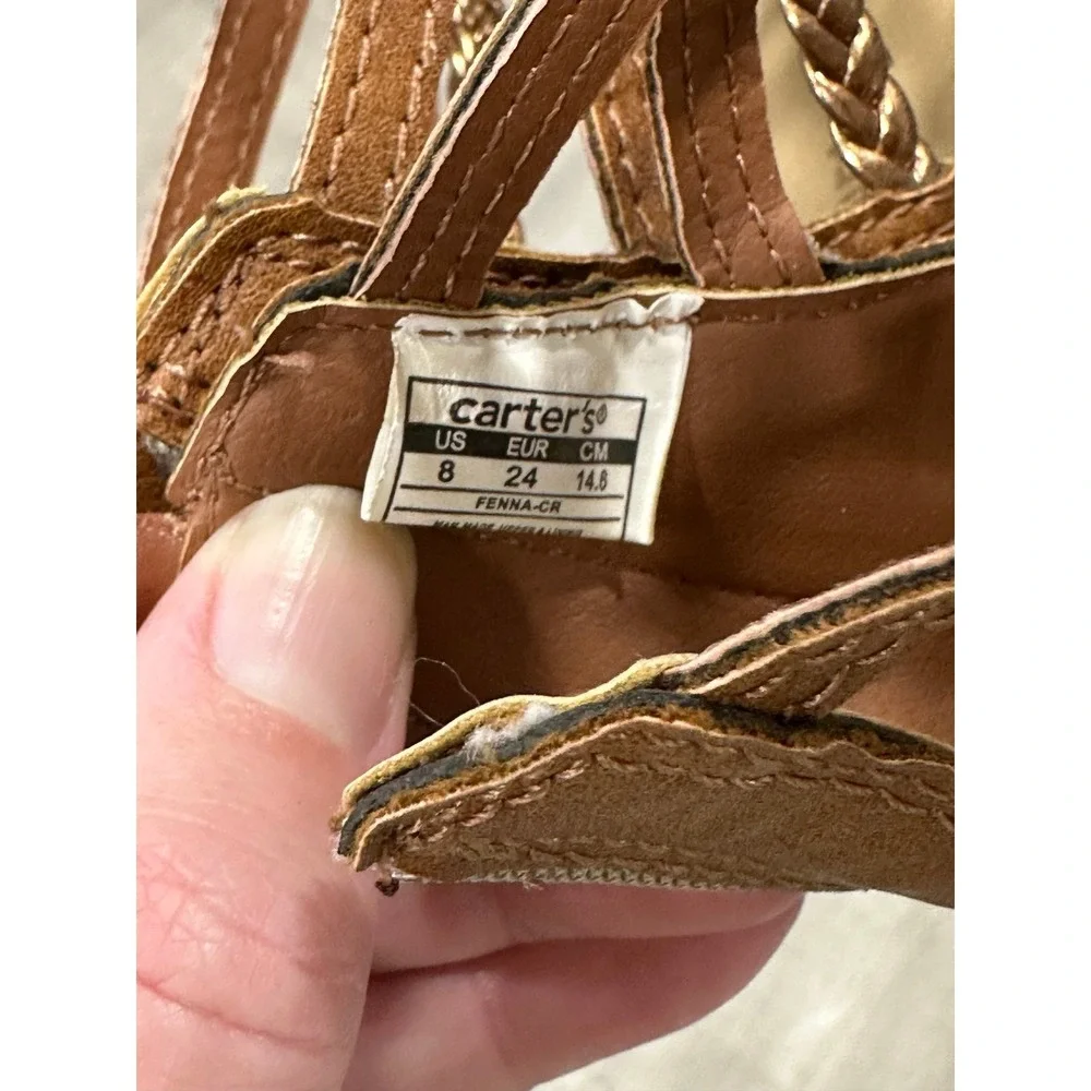 Carter toddler girl Eliana Braided Strap Sandals, size 8 - Picture 6 of 7